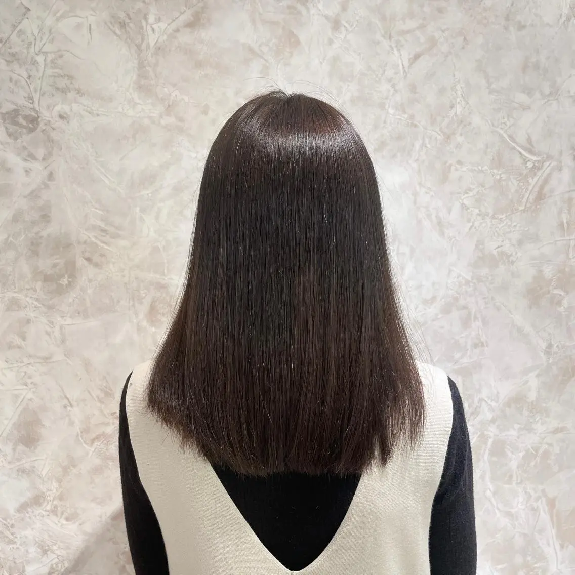 セミロング 縮毛矯正、肩上の長さ お任せ☆マンツー施術のヘアスタイル