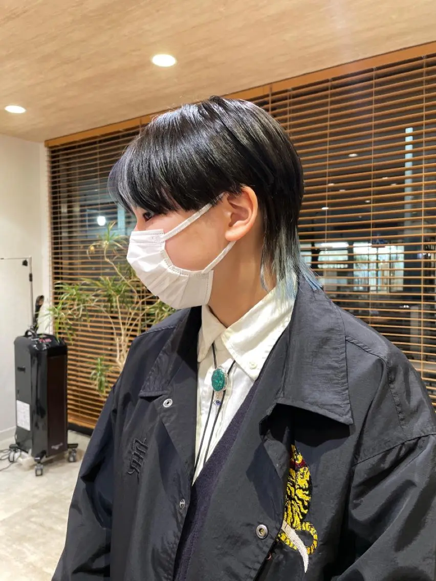 【メンズカット】骨格診断＋ウルフカット＋フルカラーの写真