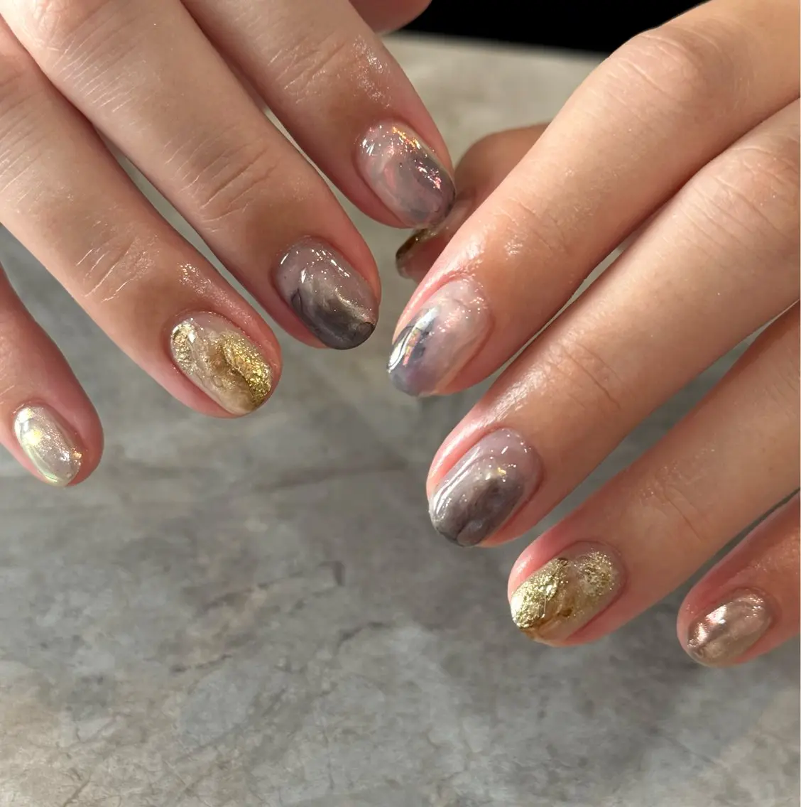 ネイル クリアネイル ニュアンスネイル ハンドネイル Blé nailのネイルデザイン