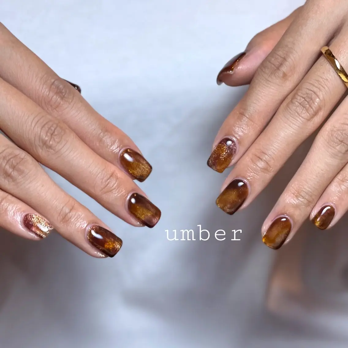 ネイル ハンドネイル umber 三茶1分のネイルデザイン