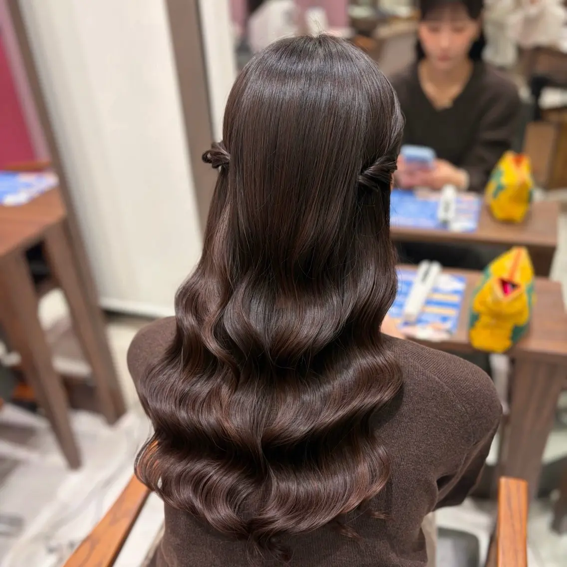 ロング ヘアセット ヘアメ🎀暖色カラー /Fuka⟡.·のヘアスタイル