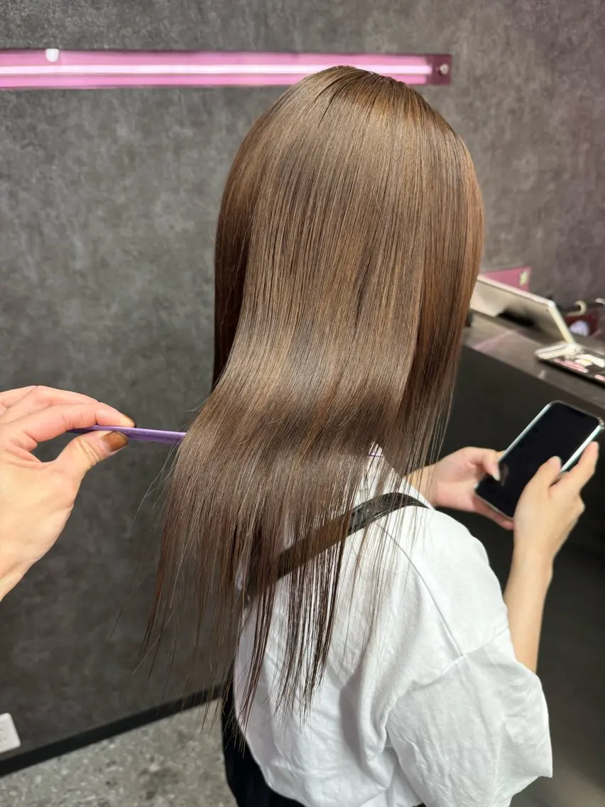ロング カラー カット ヘアカラー トリートメント レイヤーカット 艶髪/西尾 幸樹のヘアスタイル