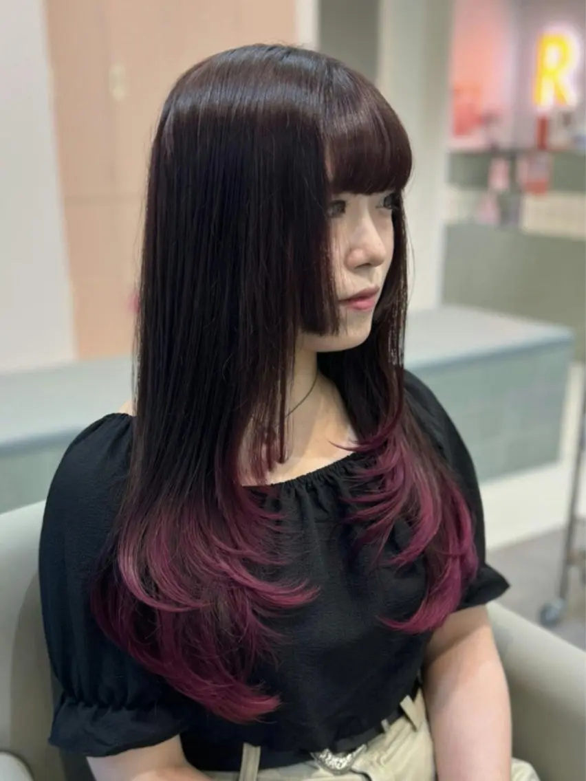 カラー ʜᴀʀᴜɴᴇ💖／ ツヤカラーのヘアスタイル