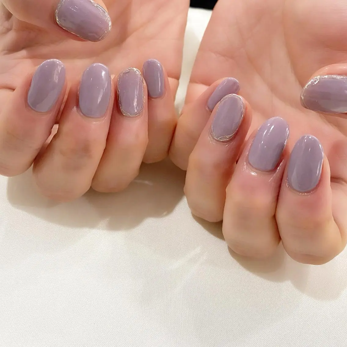 ネイル アートネイル ミラーネイル パープル 冬ネイル ハンドネイル Salon Ｋのネイルデザイン