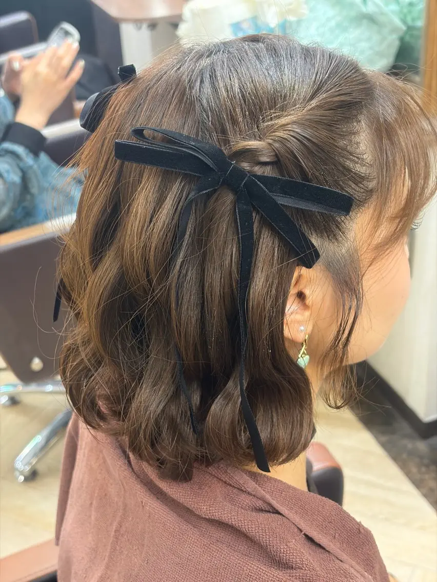 ショート ヘアセット ヘアセット🌷カラー 🌷似合わせmaoのヘアスタイル