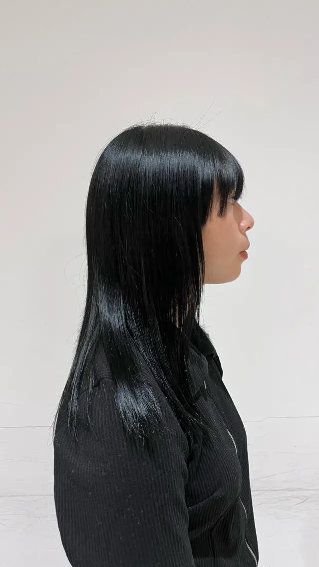 ロング パーマ 髪質改善 酸性ストレート ストレートパーマ 縮毛矯正 パーマ/パーマモデル /長久手/フウカのヘアスタイル
