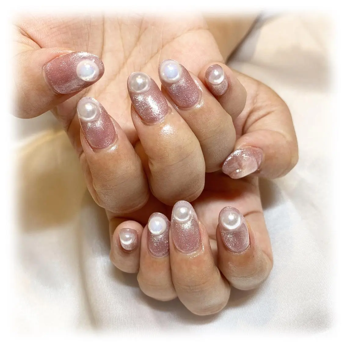 ネイル マグネットネイル ピンク ui nailのネイルデザイン