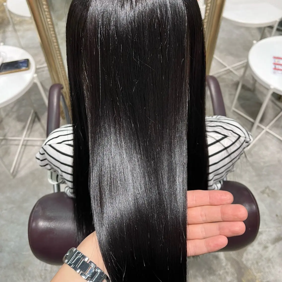 ロング カラー ヘアカラー トリートメント フェザーパーマ🌙 毛流れ yuzukiのヘアスタイル