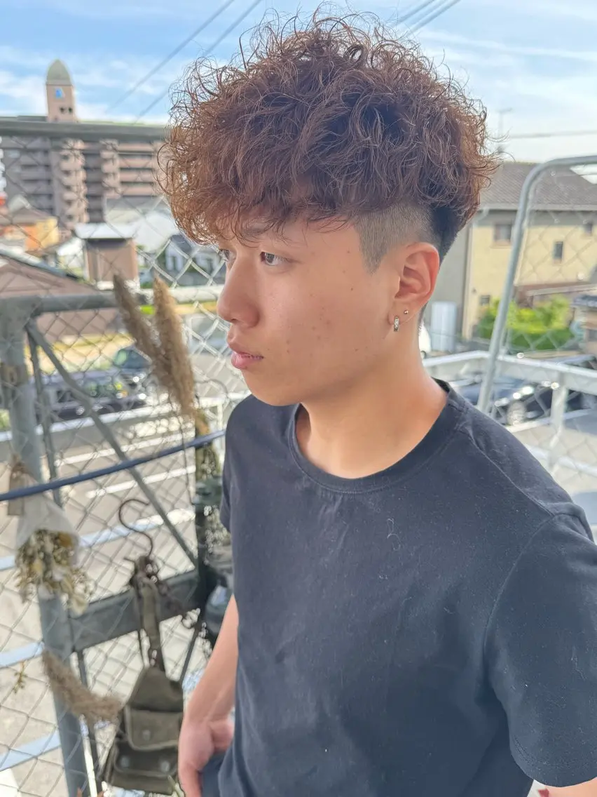 ショート カラー パーマ メンズ カット ヘアカラー パーマ メンズ特化サロン ユウヘイのヘアスタイル