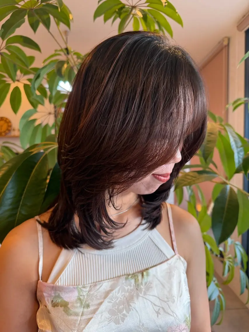 ミディアム カット ヘッドスパ 福井 珠乃のヘアスタイル