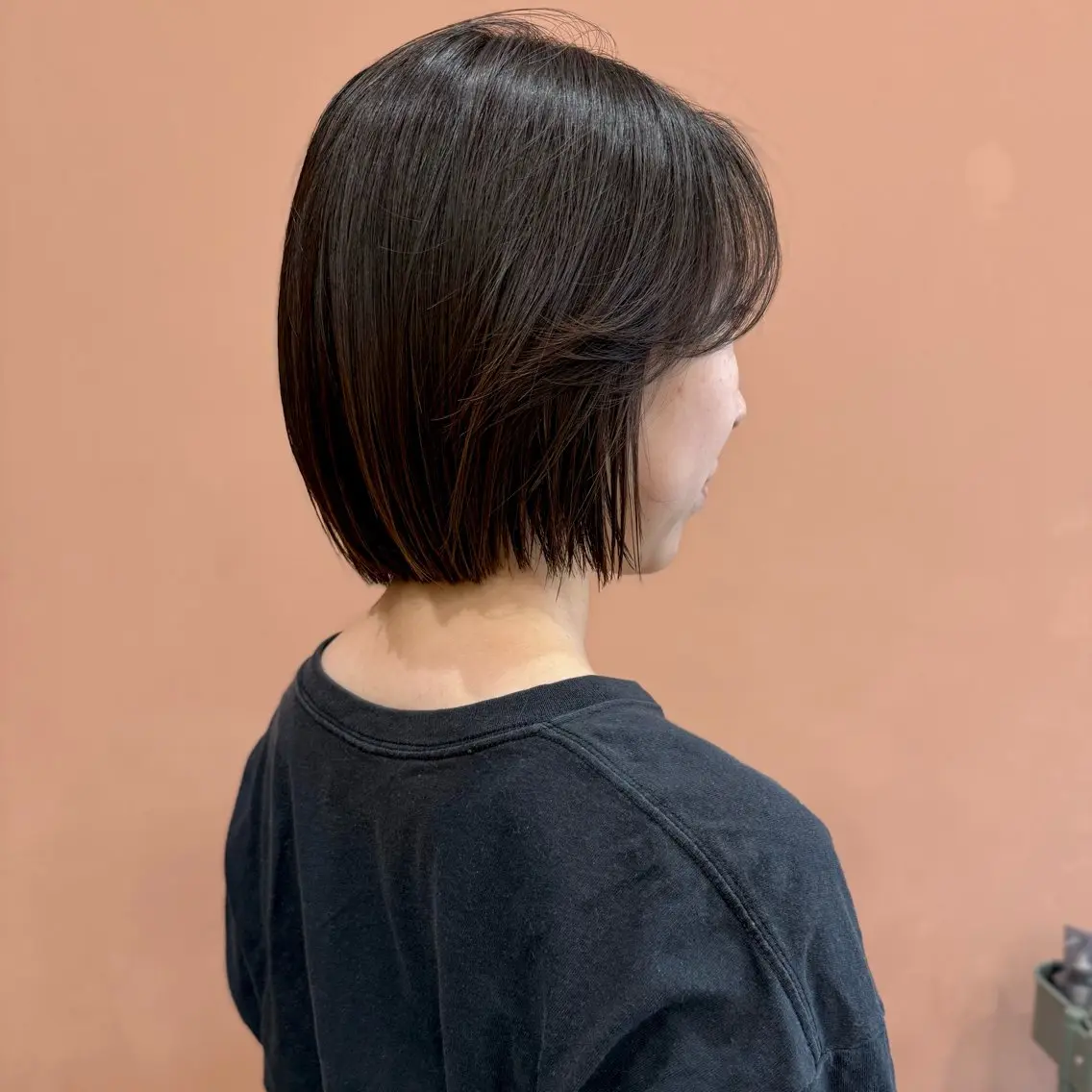 ミディアム 縮毛矯正 カット 縮毛矯正 トリートメント 艶ブリーチカラー✨ ボブレイヤーSakiのヘアスタイル