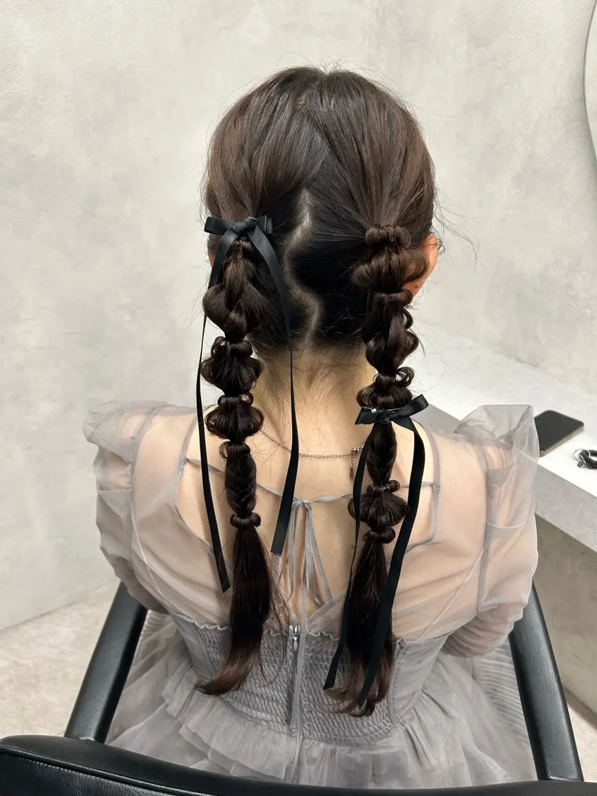 ロング ヘアアレンジ ヘアセット 🎀HARU/ボブ/ セット/赤み消し🫧のヘアスタイル