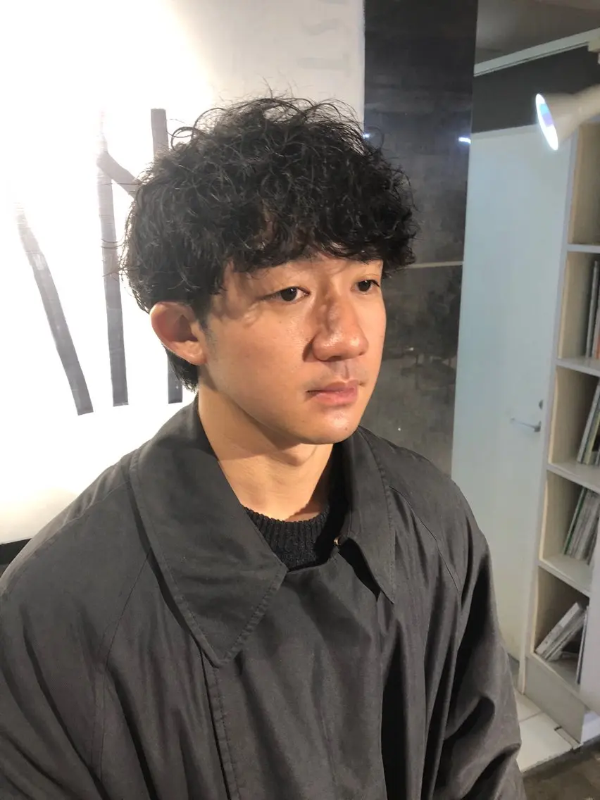パーマ ヘアアレンジ メンズ カット パーマ トリートメント ヘアセット メンズ特化✂️栗原 侑也のヘアスタイル