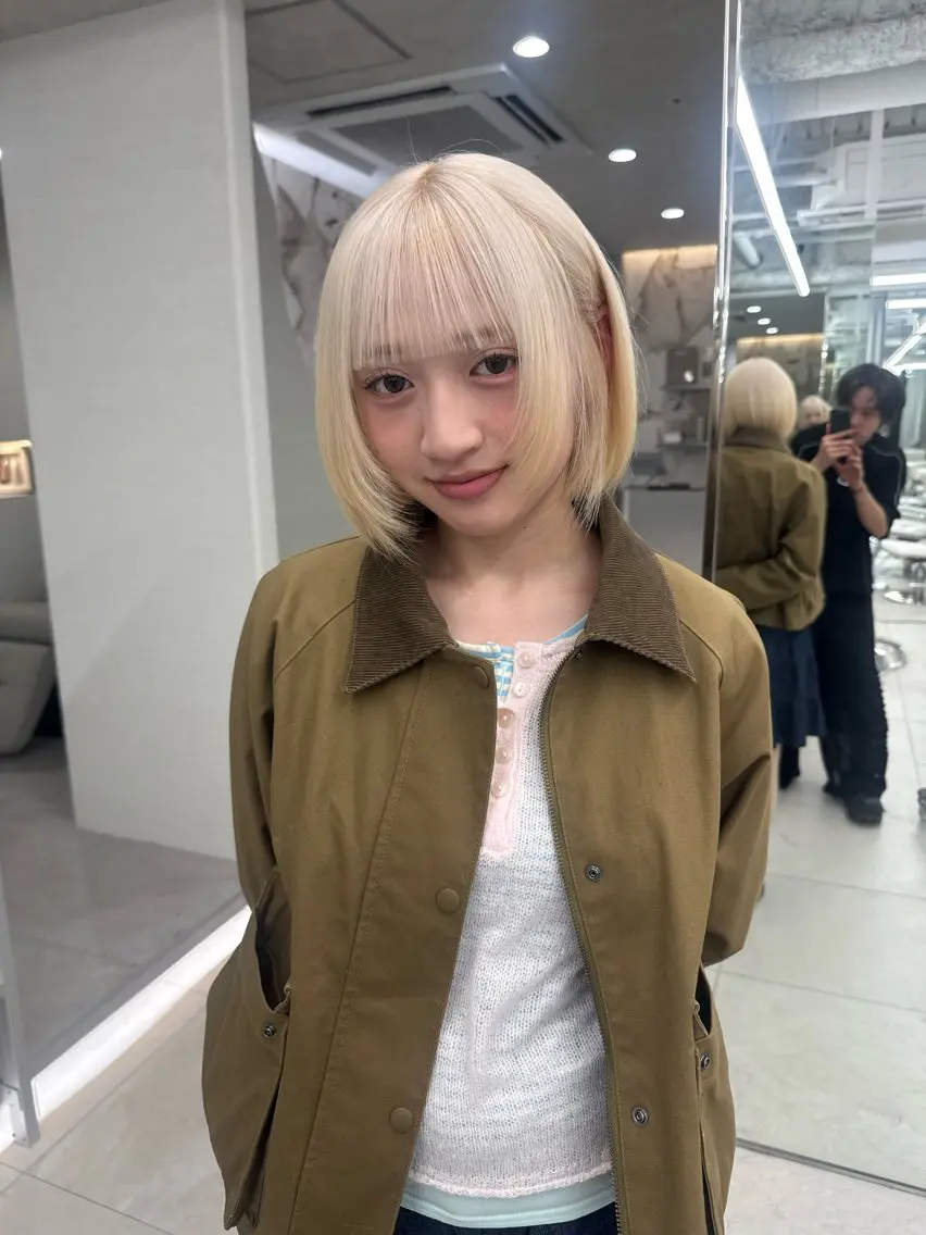 ショート カラー ヘアカラー ヘアセット 栄美容師/kiti /ボブ/ケントのヘアスタイル