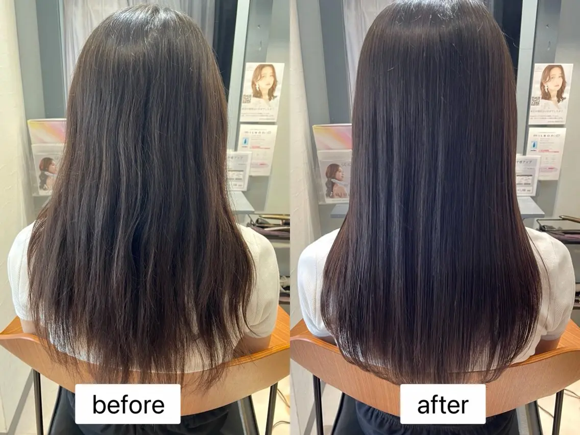 ロング 縮毛矯正 トリートメント 銀座・有楽町 かけるのヘアスタイル