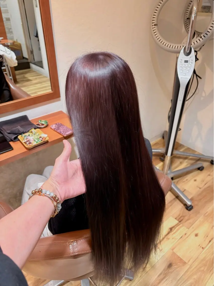 ロング カラー 透明感カラー ピンクカラー ヘアカラー トリートメント 🩷RIHO 🩷のヘアスタイル