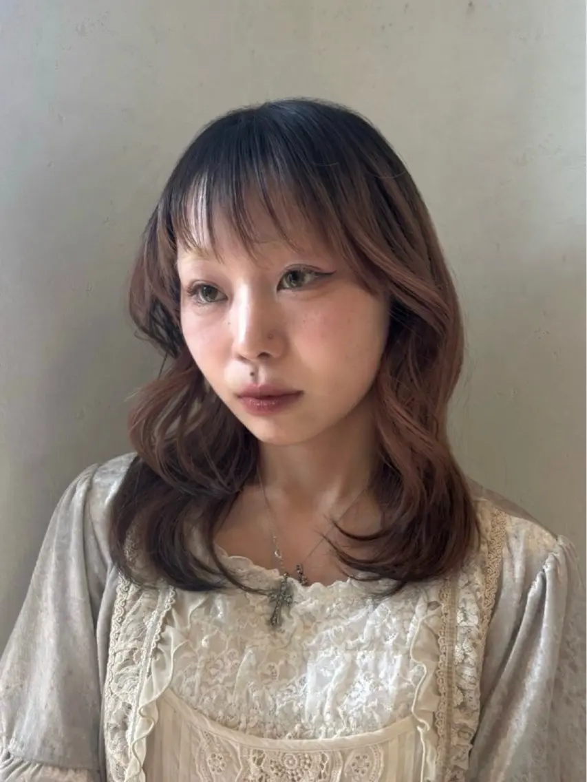 【✴︎高保湿✴︎】カット+ワンカラー+高保湿トリートメントL🩵の写真