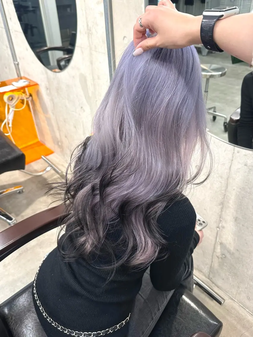 ロング ヘアカラー トリートメント 🤍ムラ修正ブリーチ 🤍原宿/YUUのヘアスタイル