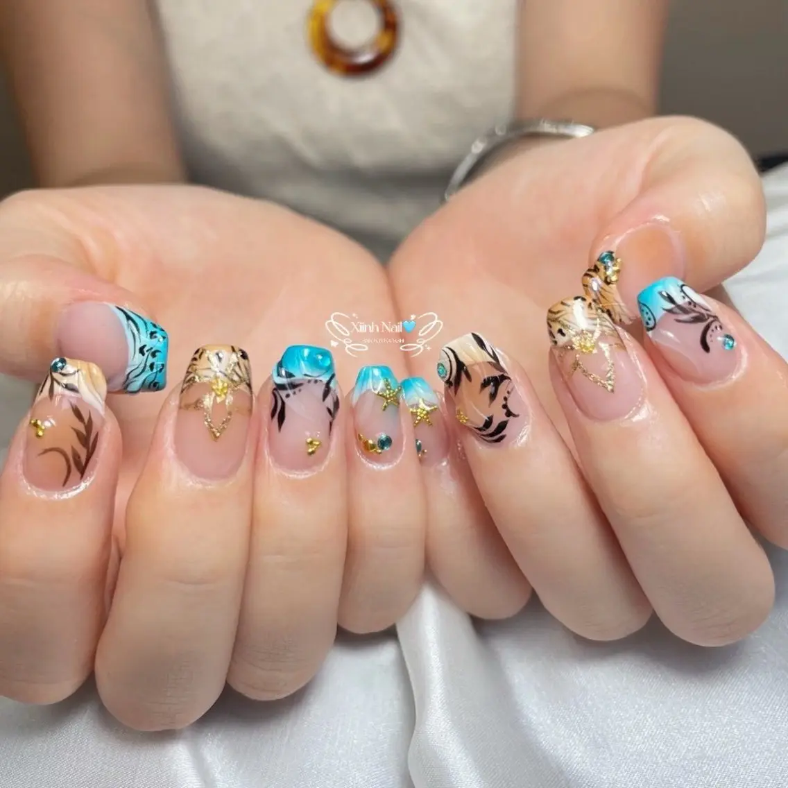 ネイル チークネイル 桜ネイル 長さ出し フットネイル ジェルネイル ハンドネイル XIINH NAIL SALONのネイルデザイン