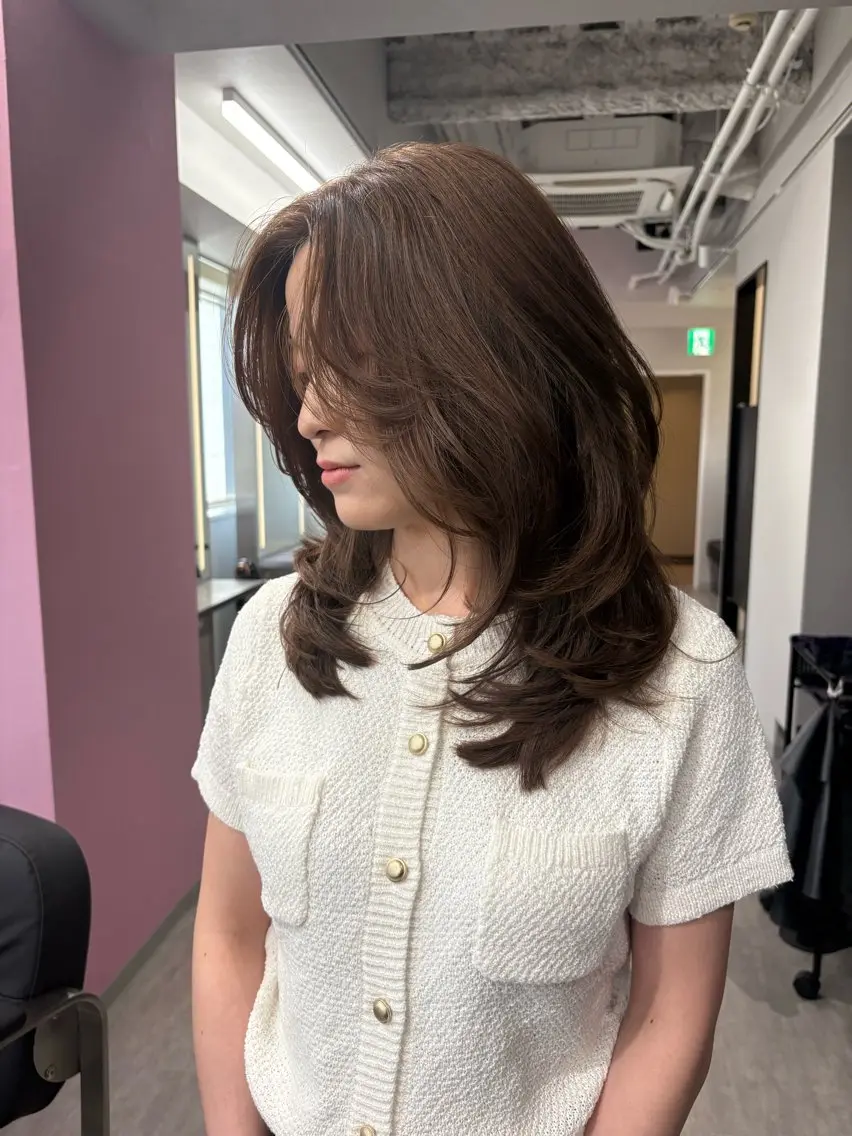 ロング カラー ベージュカラー ブリーチ ダブルカラー ブリーチなしカラー レイヤーカット ヘアカラー fuuka/ブリーチ /レイヤーカットのヘアスタイル