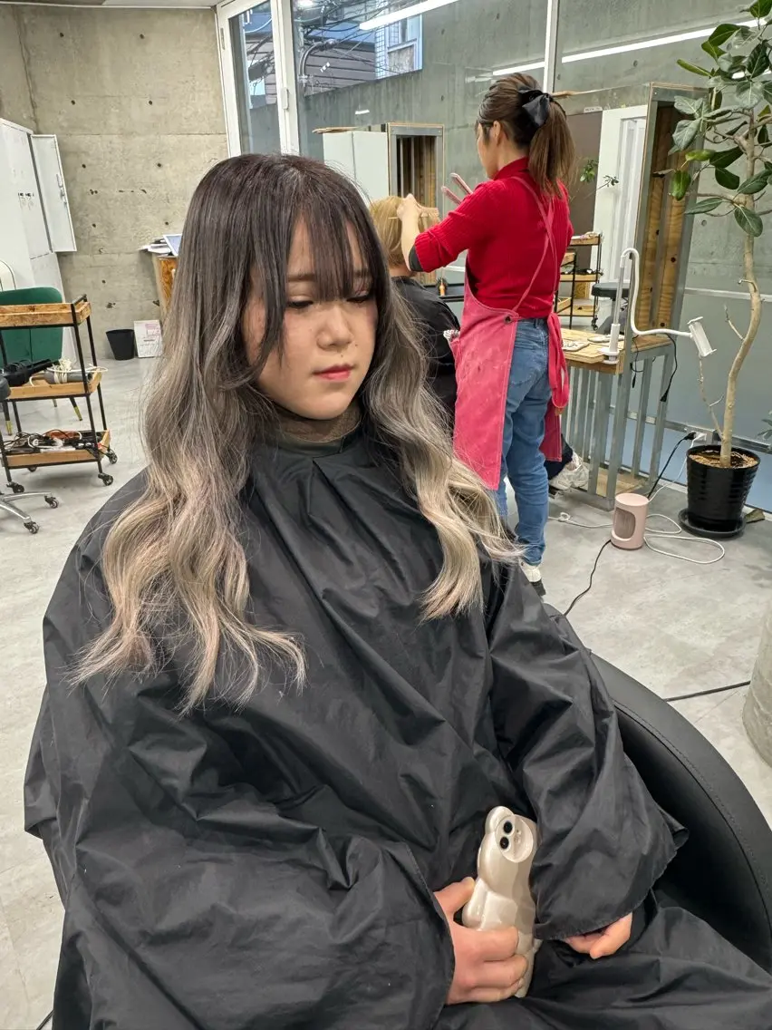 ロング カラー バレイヤージュ ブリーチ レイヤーカット ヘアカラー トリートメント 艶髪✨ブリーチ職人 yasuのヘアスタイル