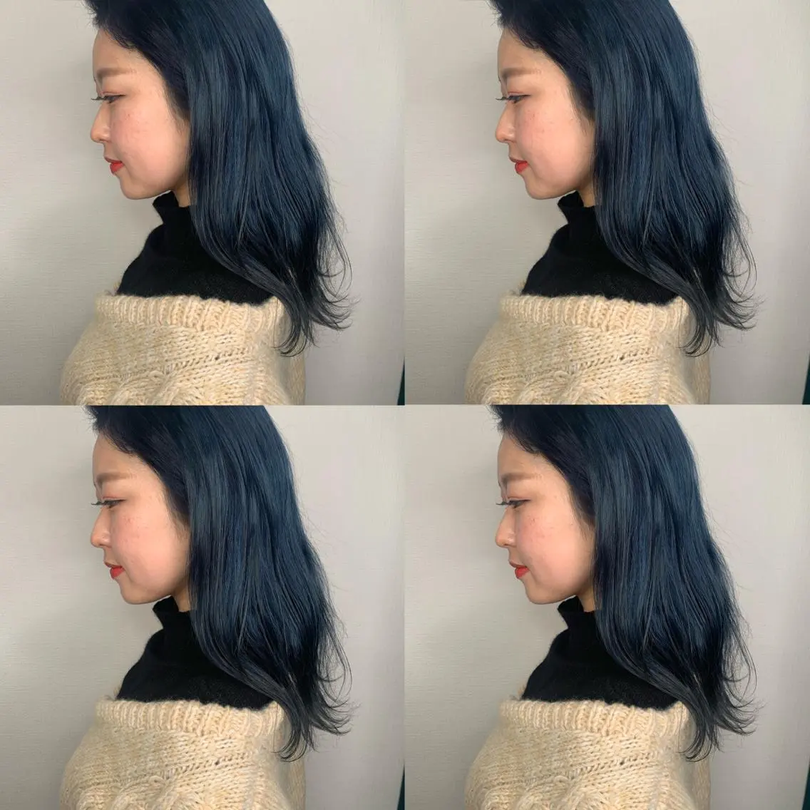 ロング カラー ブルーカラー ヘアカラー 袴田 伊代のヘアスタイル