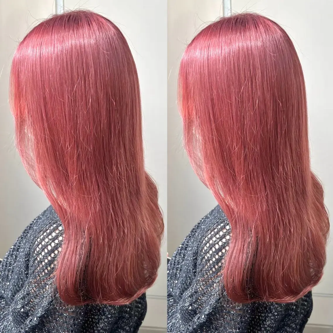 ロング カラー ブリーチ ピンクカラー ヘアカラー ヘアメ🎀ハイトーン 🩵エクステ🪄しほのヘアスタイル