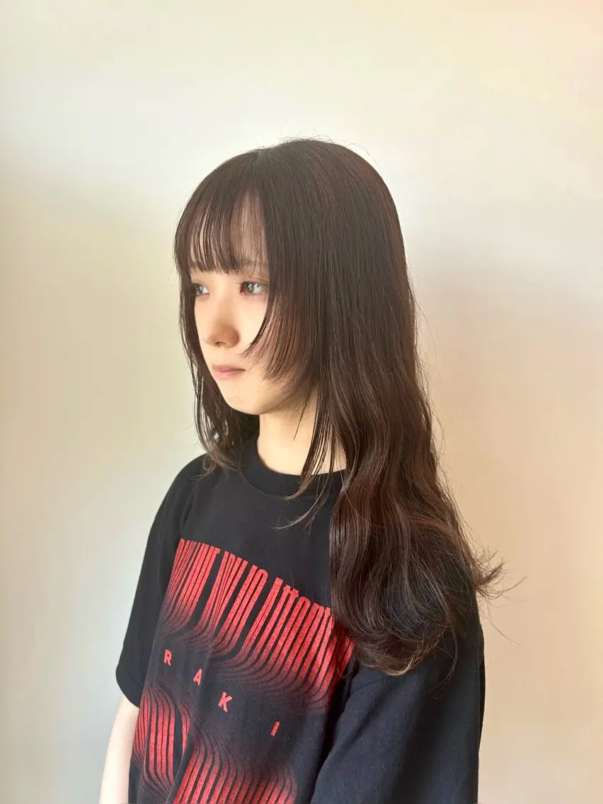 ロング カラー 顔まわりレイヤー レイヤーカット カット ヘアカラー 佐藤 悠生 メンズパーマ.カットのヘアスタイル