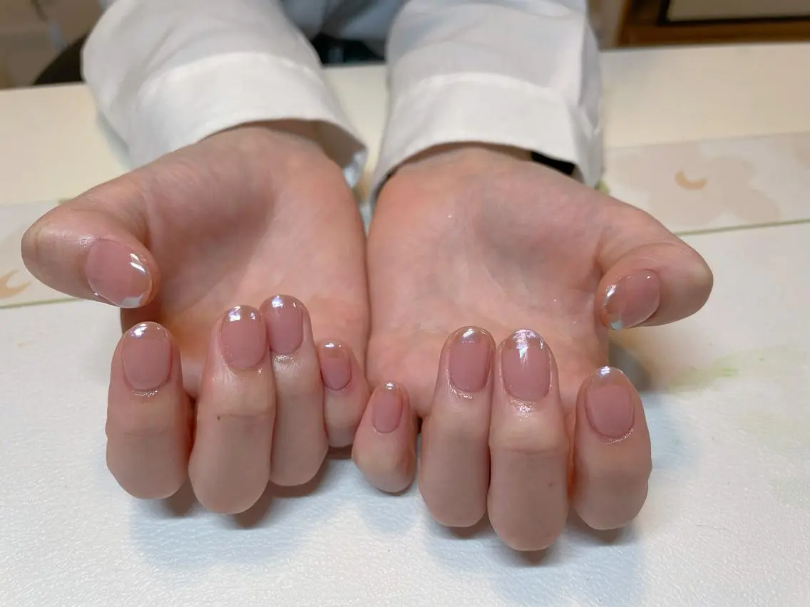 ネイル フレンチネイル ミラーネイル エン Nail salonのネイルデザイン