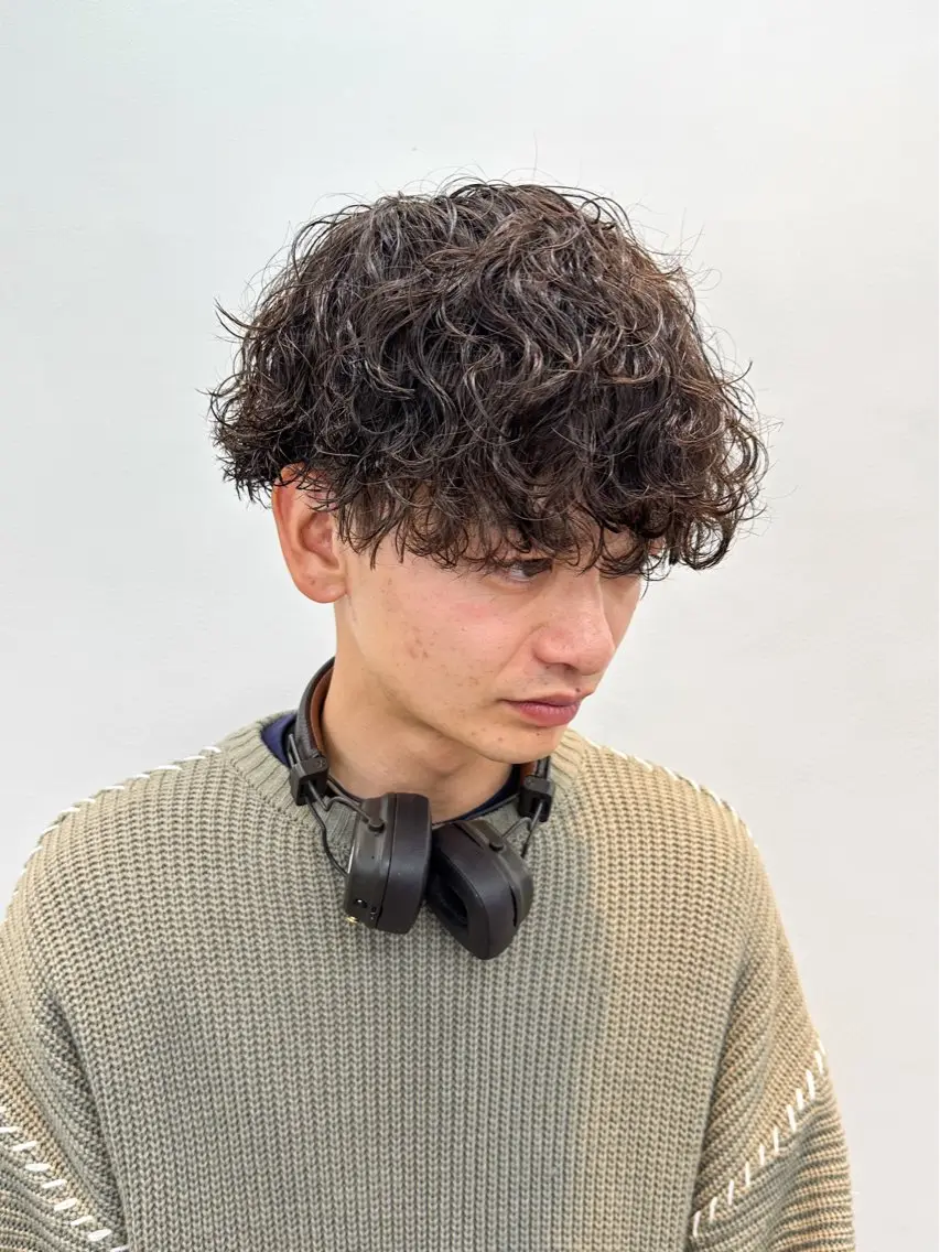 ショート パーマ メンズ カット パーマ メンズパーマ メンズ特化ryoのヘアスタイル