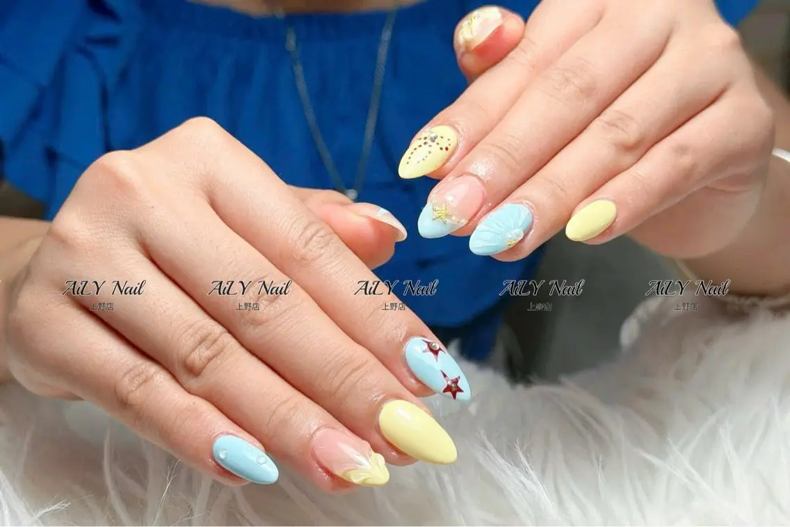 ネイル アートネイル ジェルネイル マグネットネイル ニュアンスネイル シンプルネイル ハンドネイル AiLy Nail 上野店のネイルデザイン