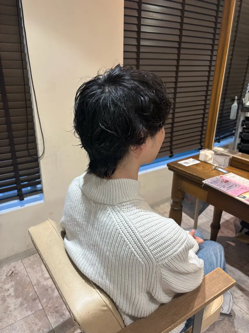 パーマ メンズ カット パーマ 小川 夏生のヘアスタイル