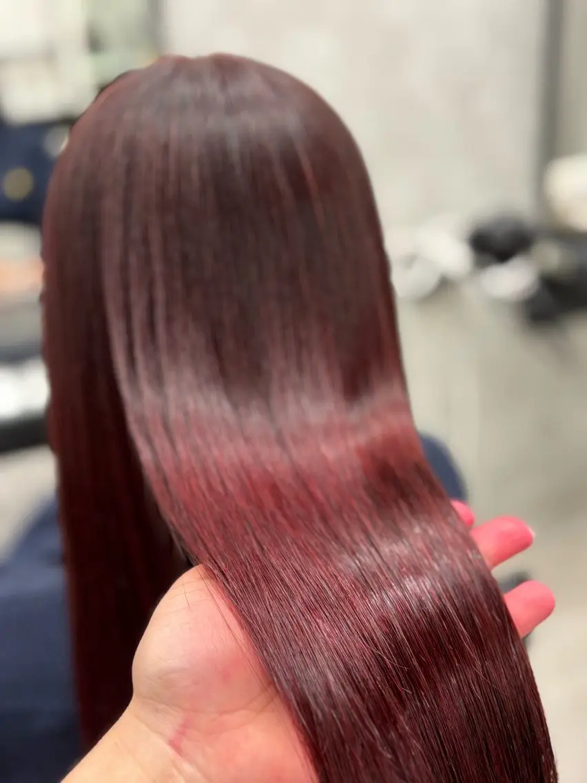 ロング カラー 髪質改善 縮毛矯正 トリートメント ヘアカラー 縮毛矯正 トリートメント すぐ巻ける縮毛矯正 🍀勝倉　麗のヘアスタイル