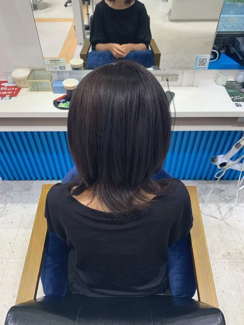 ミディアム カラー ブラウンカラー ダークブラウン パラッチ MIKAのヘアスタイル