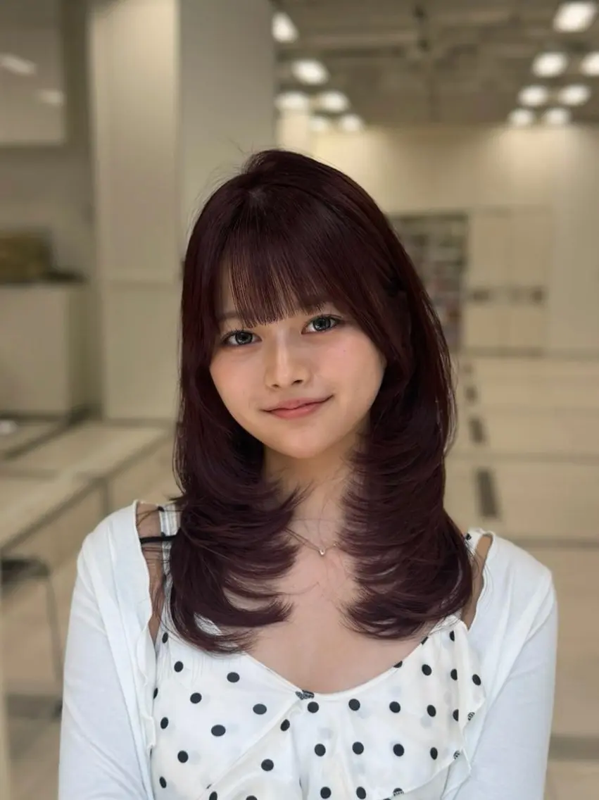 セミロング カット ヘアカラー トリートメント 髪質改善×透明感× 艶髪🥀HIYORIのヘアスタイル