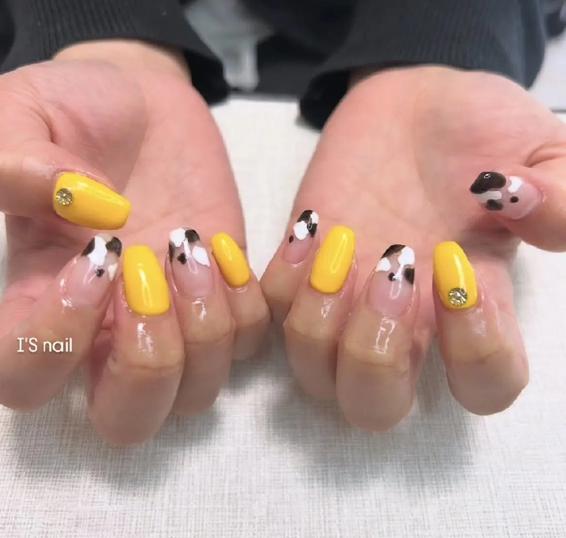 ネイル 黄色 I'S nail 佐野のネイルデザイン