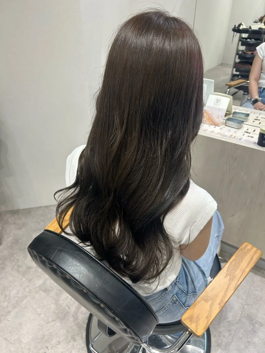 ロング カラー ヘアアレンジ グレージュ オリーブグレージュ オリーブグレー カット ヘアカラー ボブ /ニュアンス/ satomi🧸💖のヘアスタイル