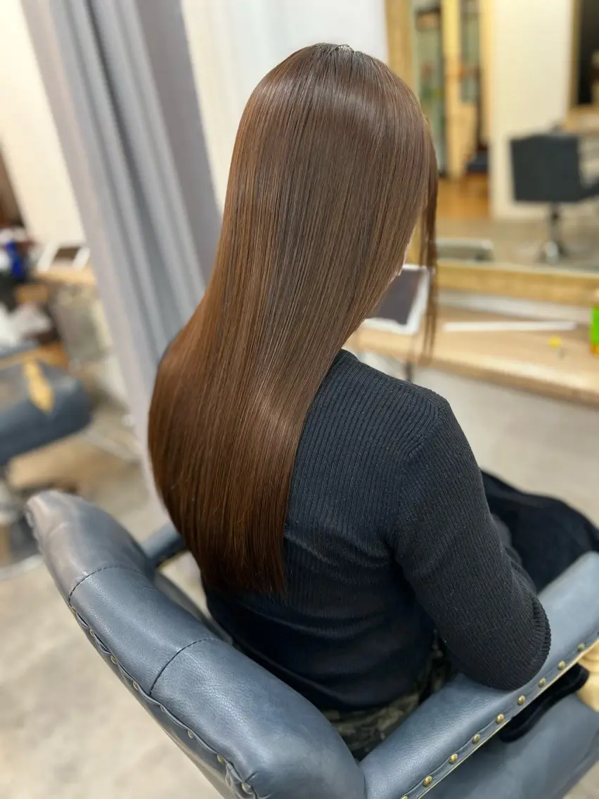 セミロング 縮毛矯正 トリートメント 縮毛矯正 Mint セイナのヘアスタイル