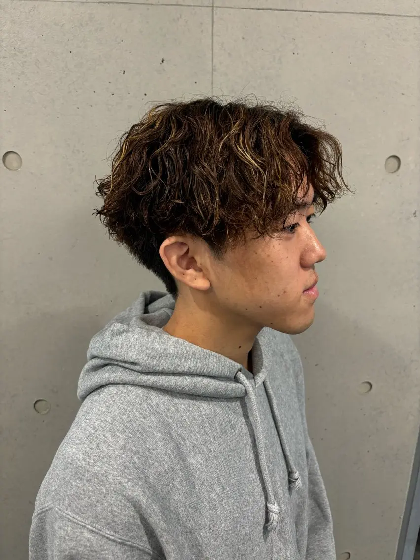 ショート パーマ メンズ カット パーマ メンズサロン/戸塚駅 東口3分/冨田大輝のヘアスタイル
