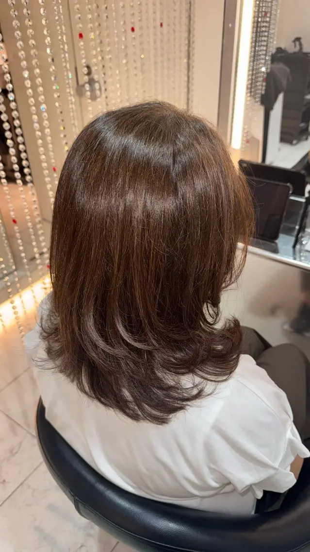 ミディアム カット ルナ/モデル募集🎀 /バレイヤージュのヘアスタイル