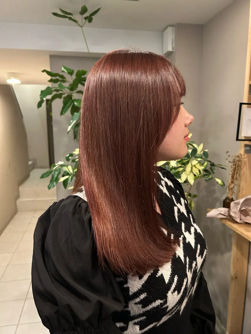 髪質改善❤️🔥暖色カラー+トリートメントの写真