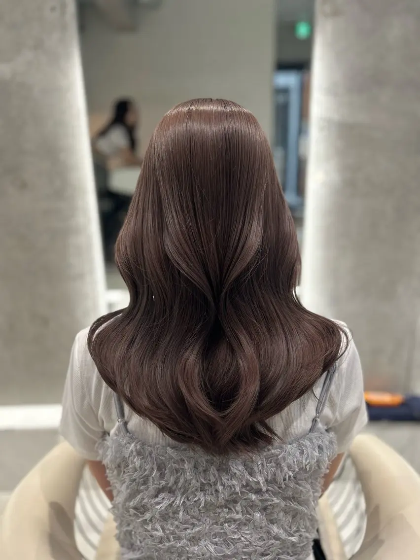 ロング カラー ブラウンカラー ラベンダーカラー レイヤー/グレージュ 渋谷表参道/小森波琉のヘアスタイル