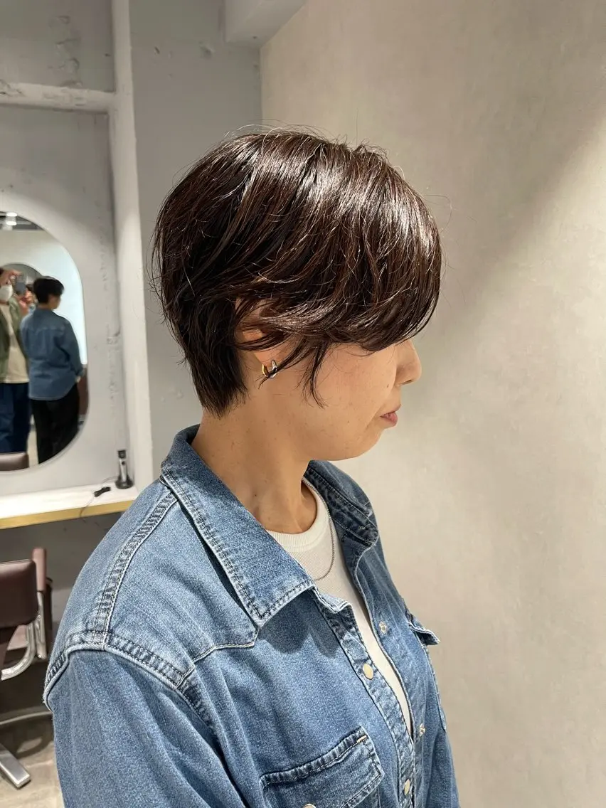 ショート カット くせ毛カット終着点 カワサキトオル溝の口のヘアスタイル