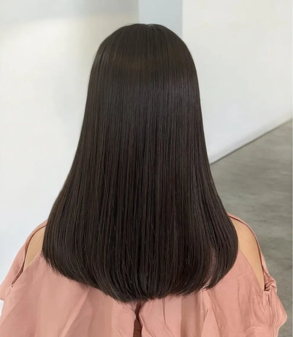 セミロング 髪質改善 トリートメント 酸熱トリートメント 髪質改善メニュー 長井 美佐子のヘアスタイル