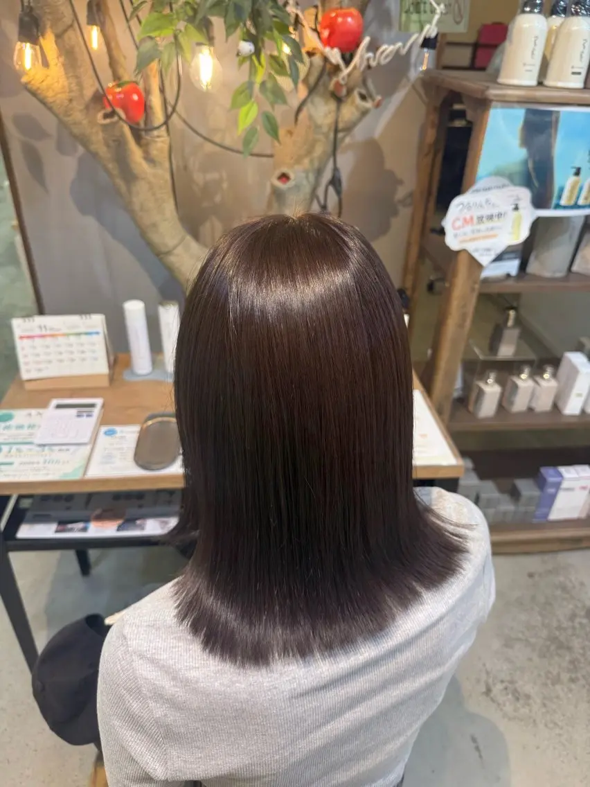ミディアム カラー カット ヘアカラー Hikari／暖色／ ブラウンカラー🤍のヘアスタイル