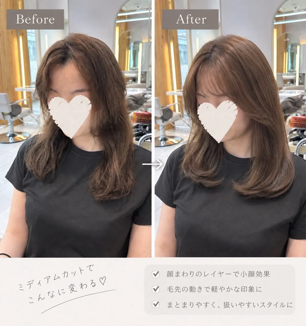 よねけん/顔まわり/ レイヤーカット🌟のヘアスタイル
