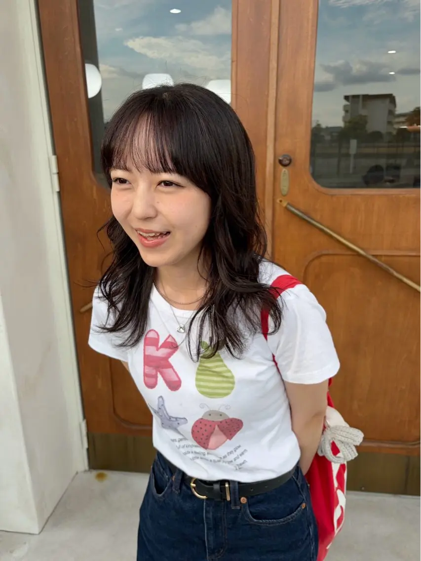 ミディアム カラー カット ヘアカラー はやし ちののヘアスタイル