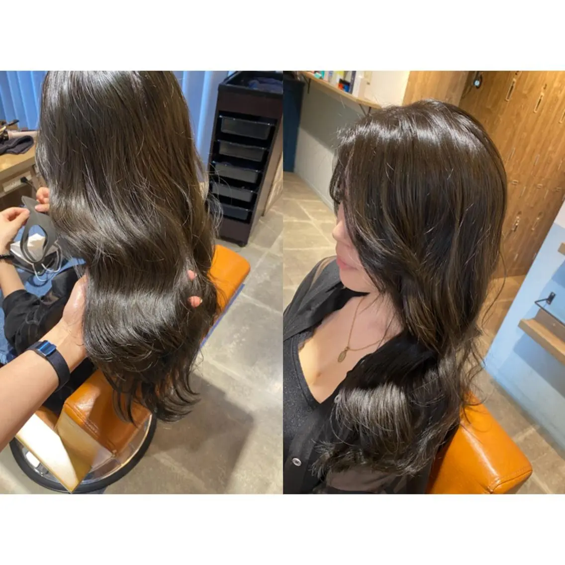 カラー 透明感カラー グレージュ 外国人風カラー カット ヘアカラー トリートメント 🩵盛れる顔周り/ 艶カラーemi🩵のヘアスタイル