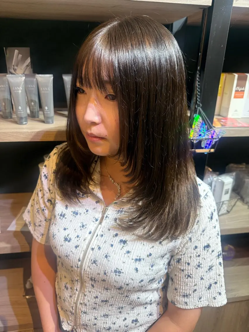 ミディアム ありま ゆうなのヘアスタイル