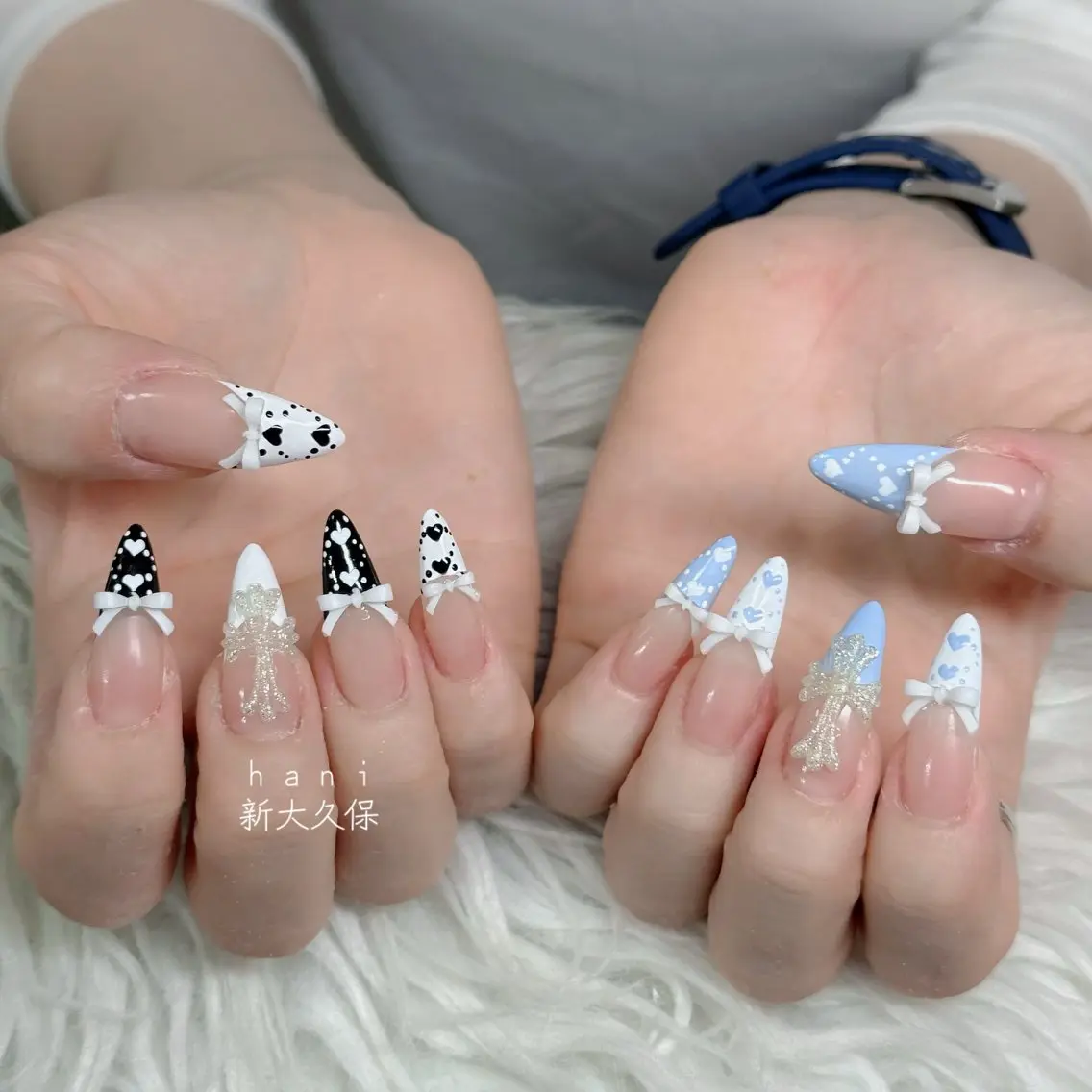 ネイル フットネイル フレンチネイル グラデーション 韓国ネイル ロングネイル ハンドネイル Hani Nail Salonのネイルデザイン